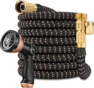 Lukiegale 100 Foot Expandable Garden Hose with 10-Function Nozzle