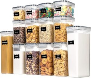 Vtopmart 14pcs Airtight Food Storage Containers Set with Lids and 24 Labels