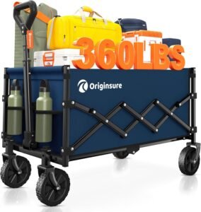 Originsure Collapsible Wagon Cart Foldable Heavy Duty Utility Beach Wagon with Wheels