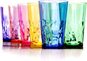 SCANDINOVIA 19 oz Unbreakable Premium Drinking Glasses (Set of 6, Stackable Tritan Tumblers)