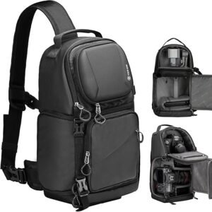 TARION 9L Hardshell Camera Sling Bag and Backpack with Quick Side Access & Waterproof Cover