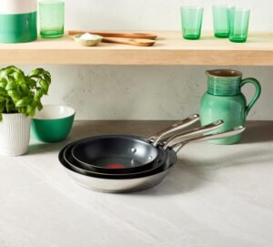Jamie Oliver by Tefal Cooks Direct Stainless Steel Frying Pan Set