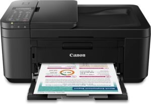 Canon PIXMA TR4720 – All-in-One Wireless Printer for Home Use, Print, Copy, Scan, and Built-in Fax, with Auto Document Feeder, Mobile Printing, Black
