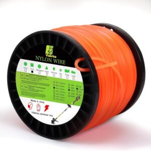 Viabrico String Trimmer Line, Square Orange Heavy Duty Weed Eater String, Premium Nylon Universal 0.095″ x 1.7LB, 330Foot