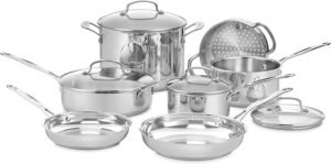 Cuisinart Chef’s Classic 11-Piece Stainless Steel Pots and Pans Set (77-11G)