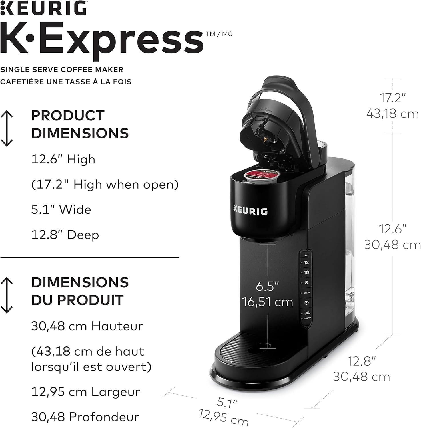 Keurig K-Express Single Serve K-Cup Pod Coffee Maker (Black)