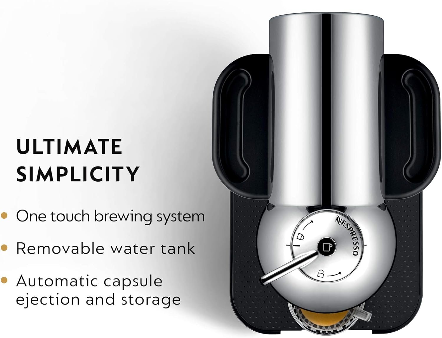 Nespresso Vertuo Single Serve Coffee and Espresso Machine by Breville (Chrome)