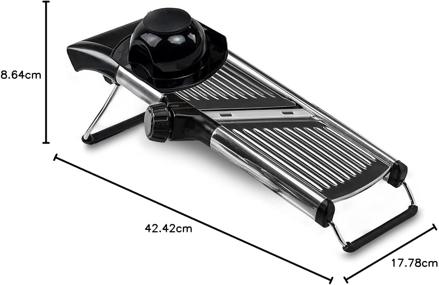 Gramercy Adjustable Mandoline Food Slicer with Cut-Resistant Gloves (Stainless Steel)