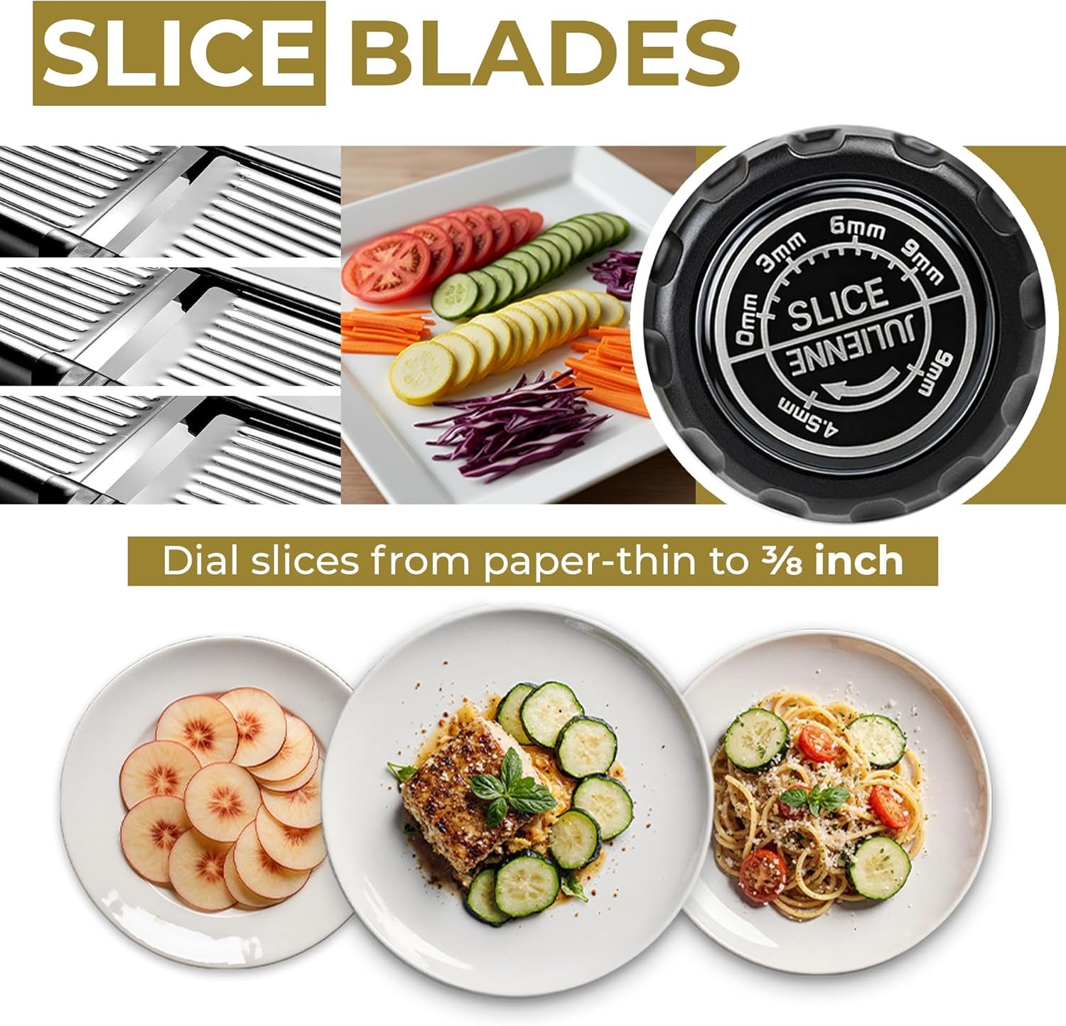 Gramercy Adjustable Mandoline Food Slicer with Cut-Resistant Gloves (Stainless Steel)