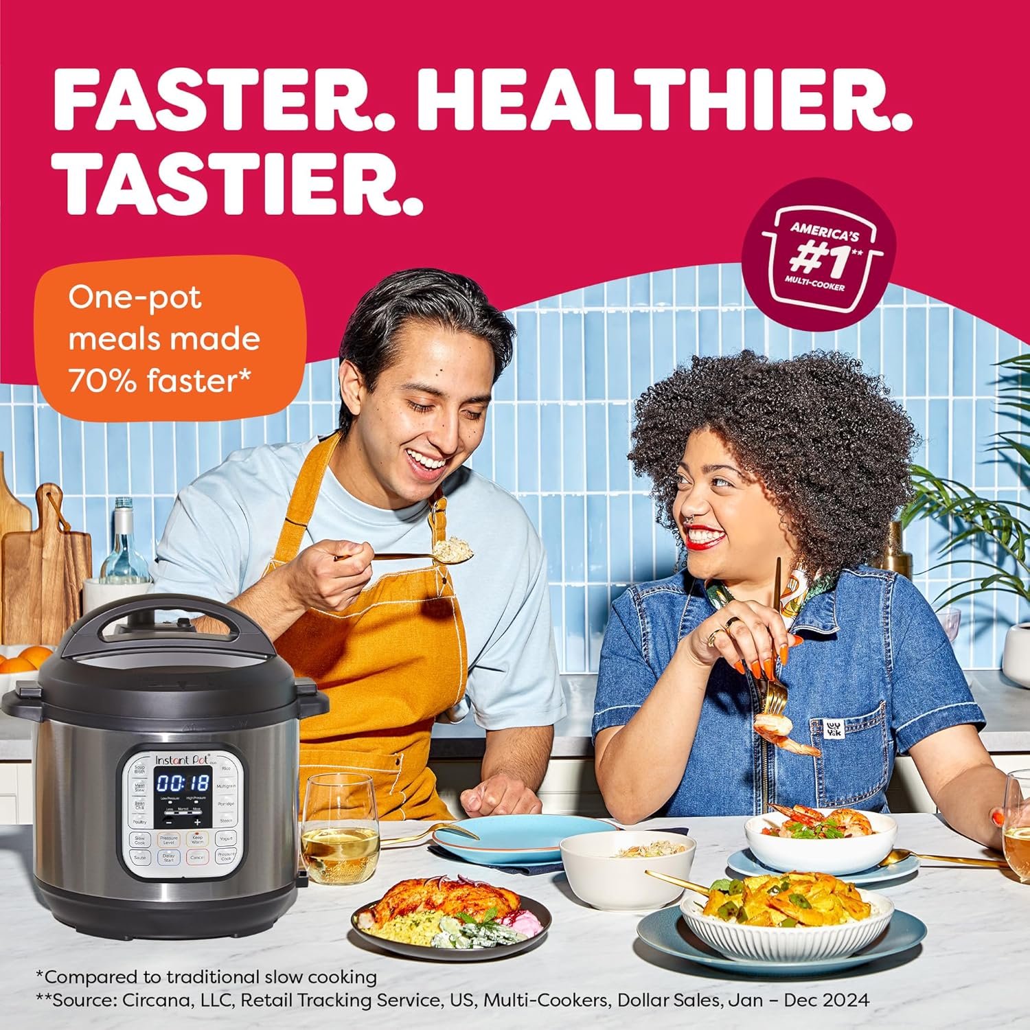 Instant Pot Duo 7-in-1 Electric Pressure Cooker, Slow Cooker, Rice Cooker (Stainless Steel, 6 Quart)