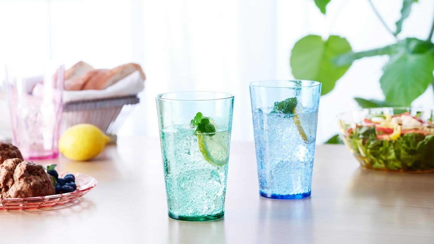 SCANDINOVIA 19 oz Unbreakable Premium Drinking Glasses (Set of 6, Stackable Tritan Tumblers)