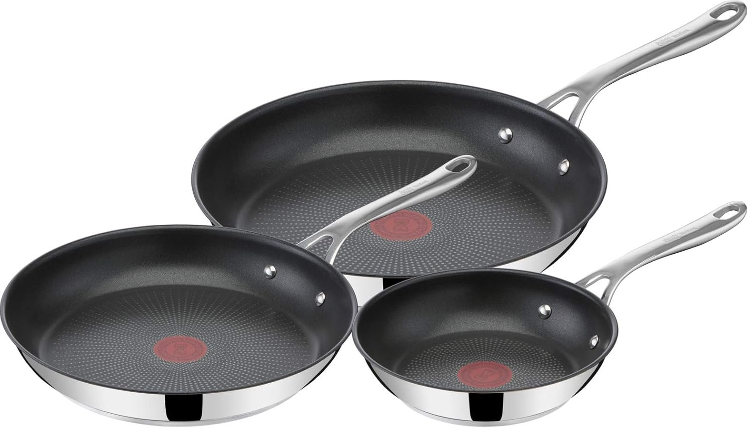Jamie Oliver by Tefal Cooks Direct Stainless Steel Frying Pan Set
