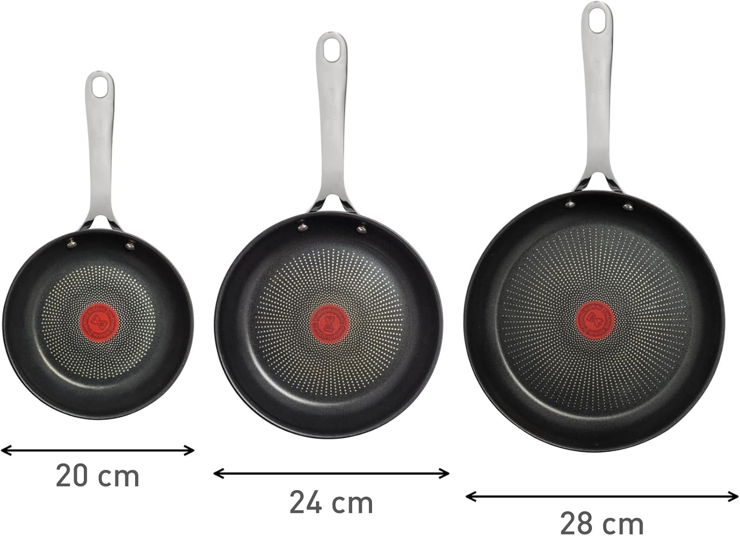 Jamie Oliver by Tefal Cooks Direct Stainless Steel Frying Pan Set