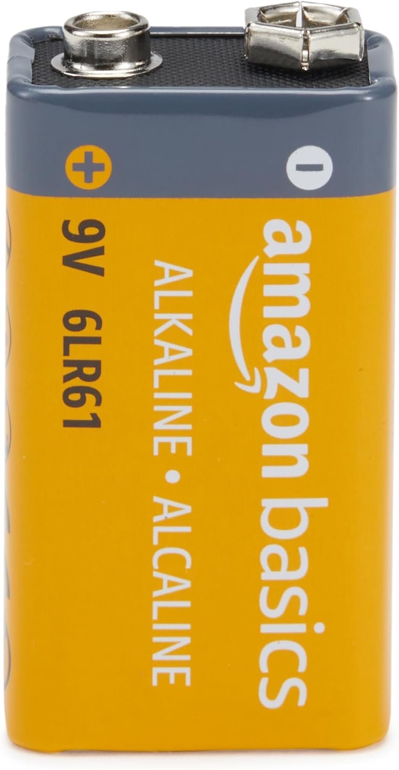 Amazon Basics 9 Volt Everyday Alkaline Battery – Pack of 8
