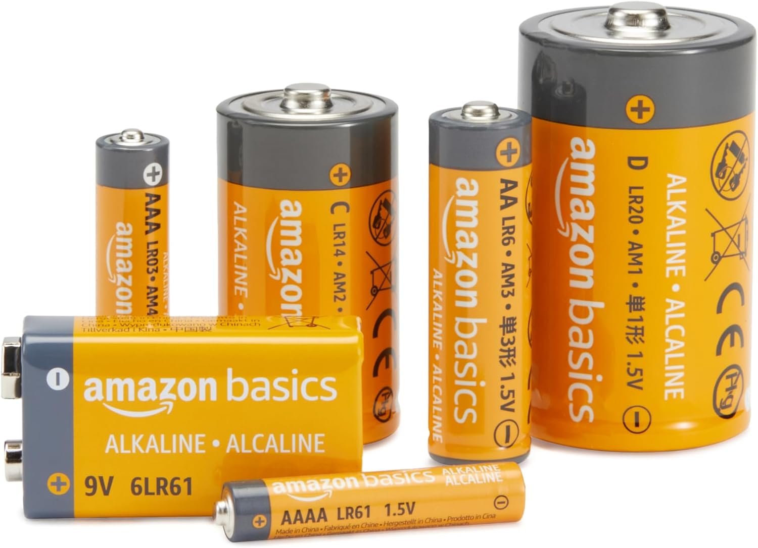 Amazon Basics 9 Volt Everyday Alkaline Battery – Pack of 8