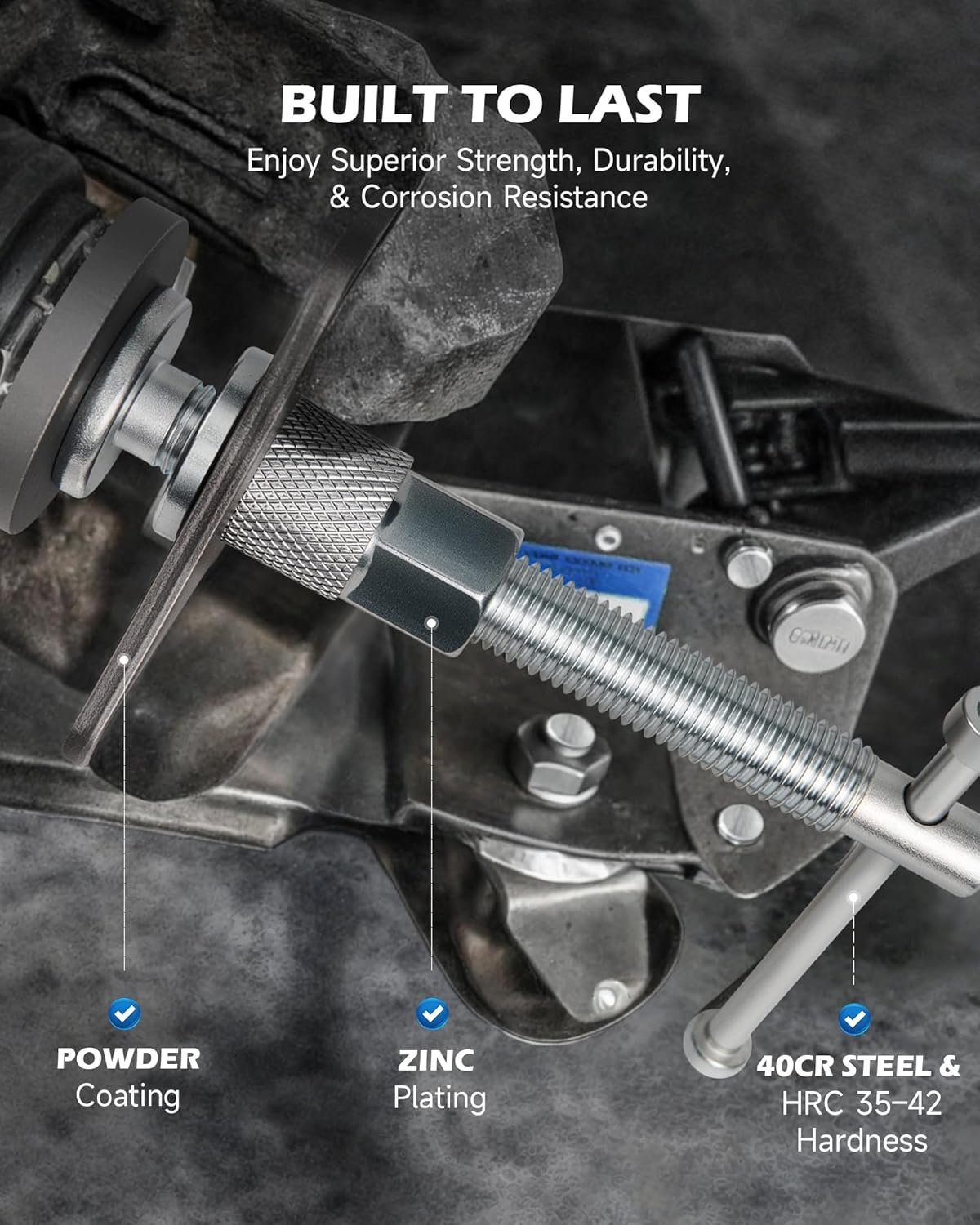 Orion Motor Tech 24pc Brake Caliper Compression Tool Set, Heavy Duty Brake Piston Compressor and Wind Back Tool Kit for Brake Pad Replacement, Universal Disc Brake Caliper Set with Blue Case
