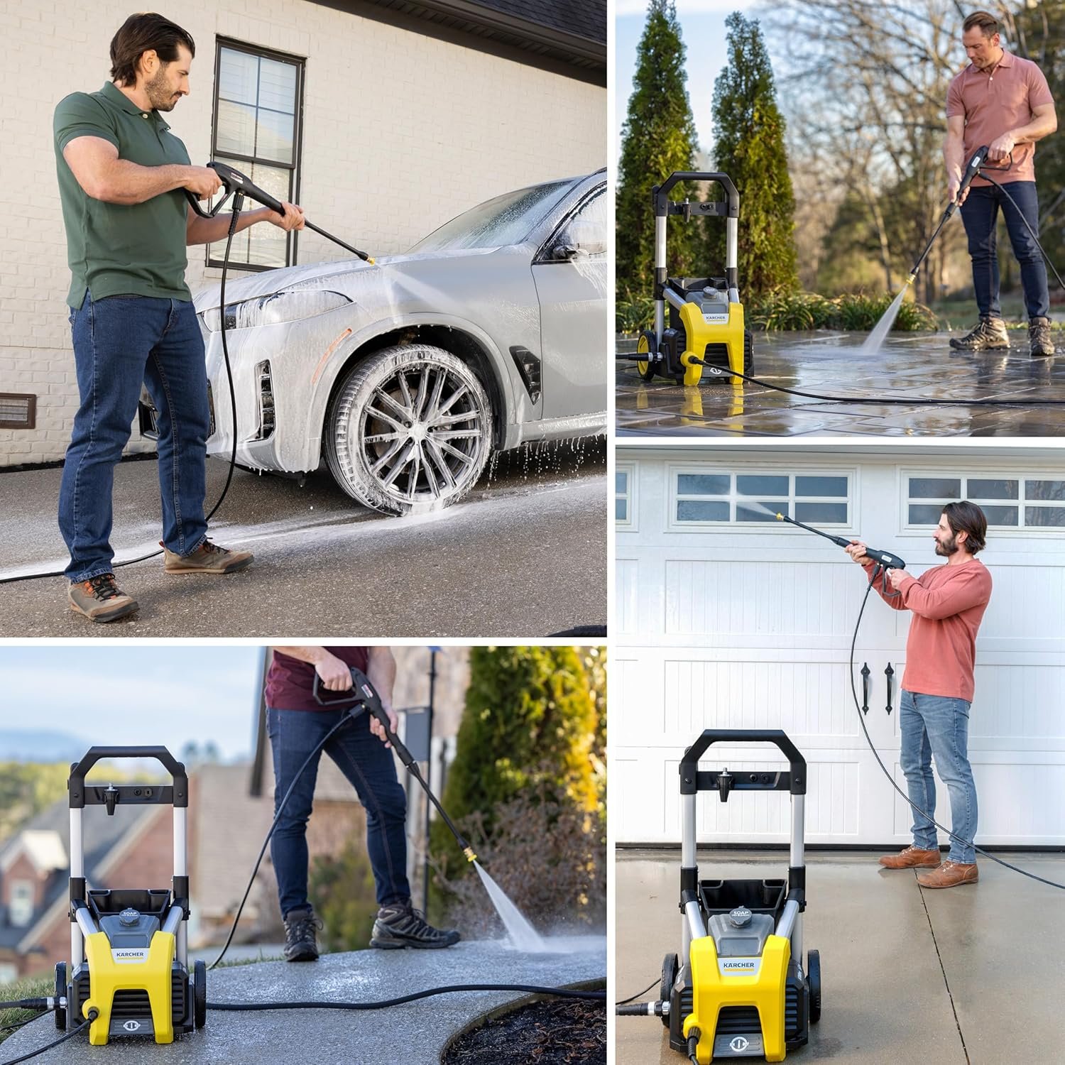 Kärcher K1700 Max 2125 PSI Electric Pressure Washer with 3 Spray Nozzles – Great for Cleaning Cars, Siding, Driveways, Fencing and More – 1.2 GPM