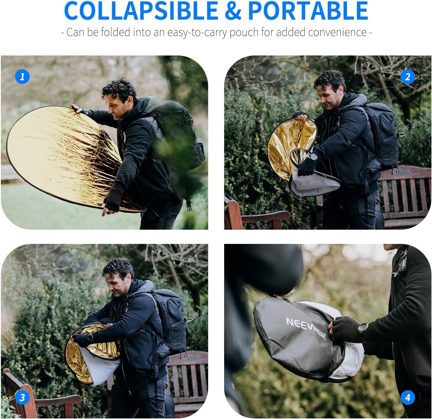 NEEWER 5 in 1 Light Reflector-Diffuser