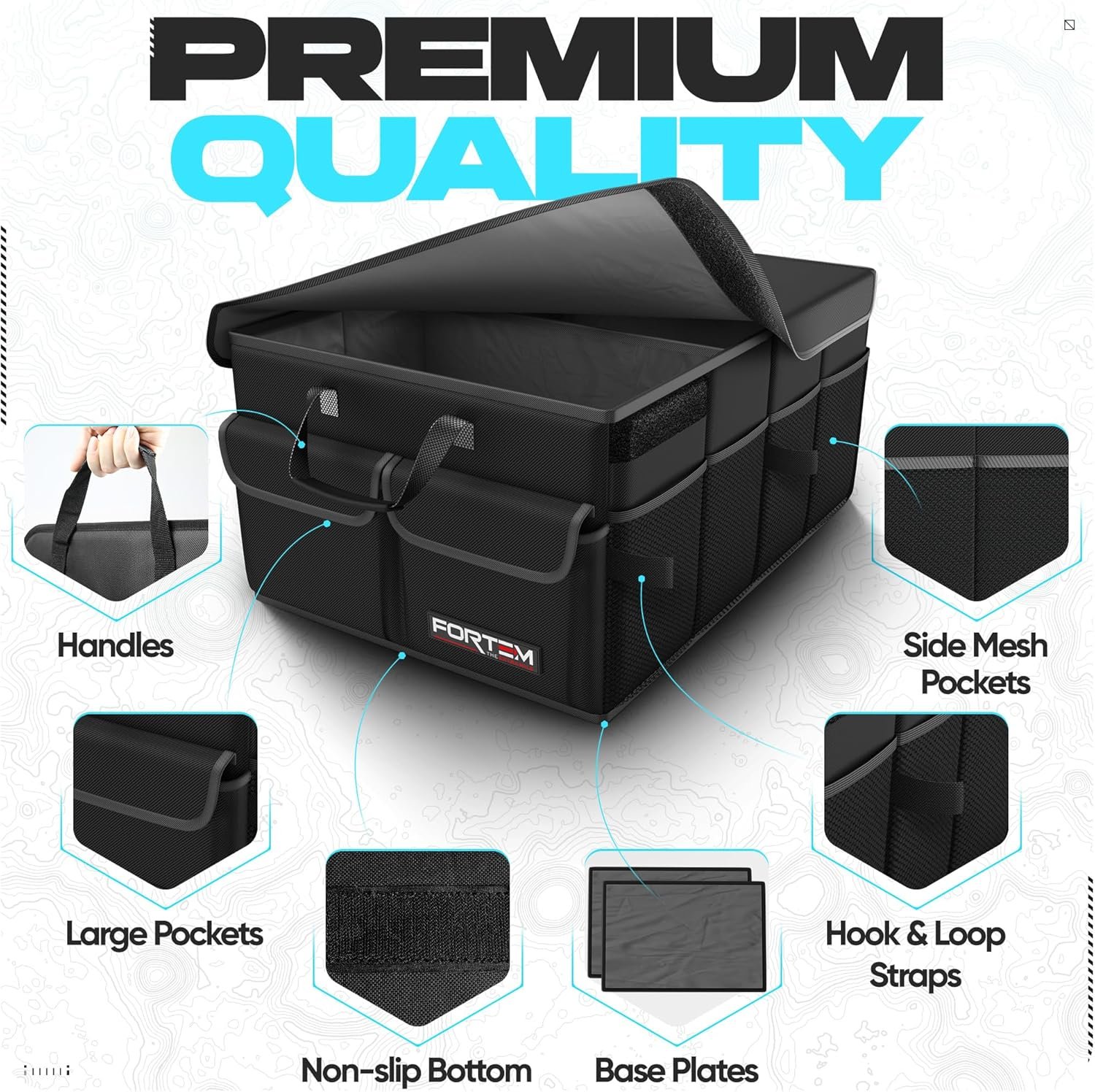 FORTEM Car Trunk Organizer (Small without Cooler)