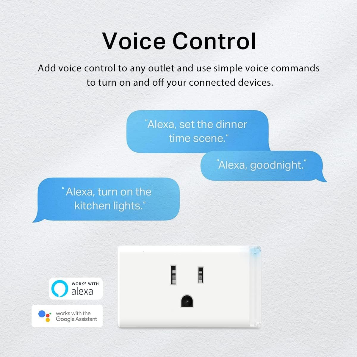 Kasa Smart Plug Miniby TP-Link (HS103P2) 15A WiFi Smart Outlets (2-Pack, White)