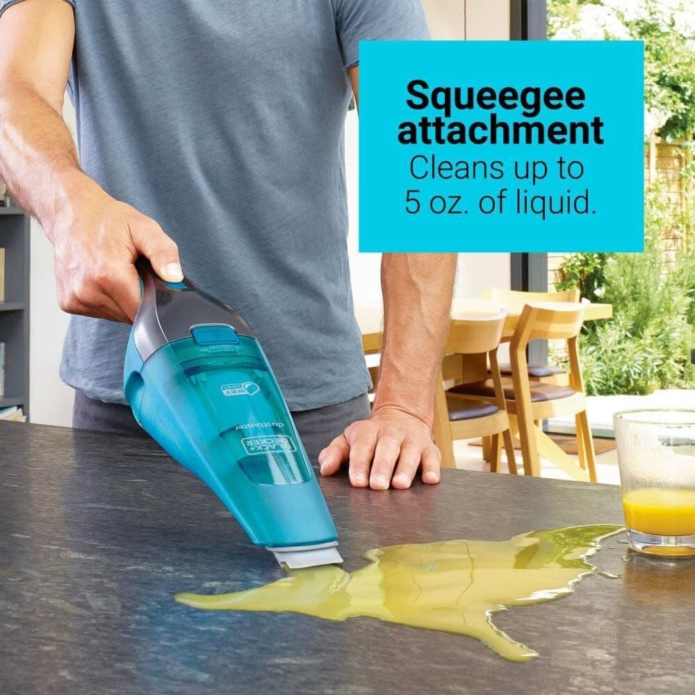 BLACK+DECKER dustbuster QuickClean Cordless Wet/Dry Handheld Vacuum (Turquoise, HNVC215BW52)